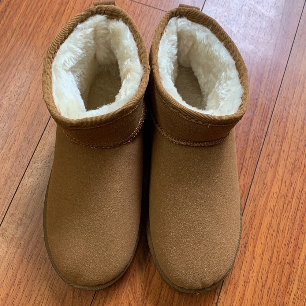 Brown suede boots